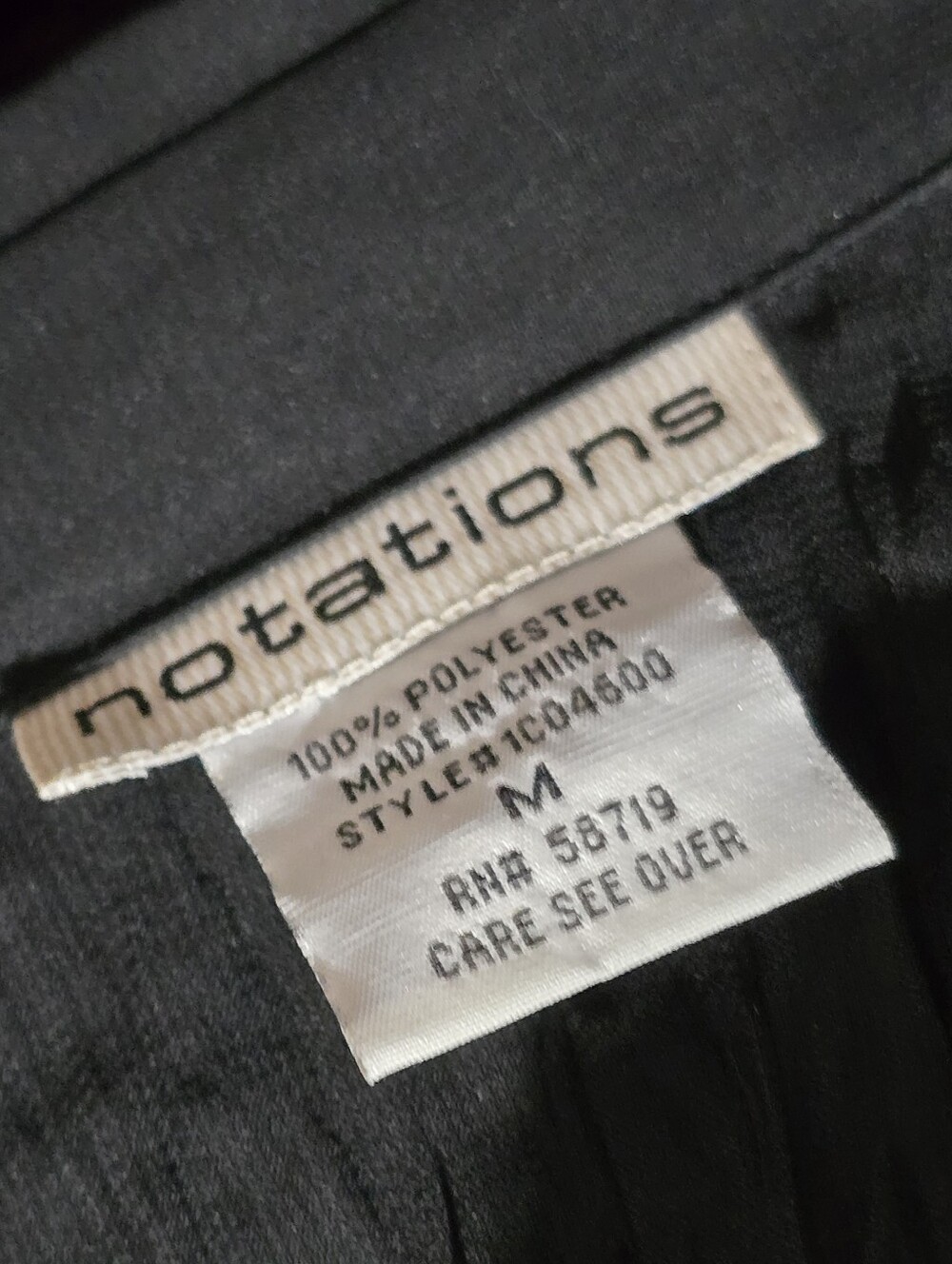 Notations Black Ruffle-Front Button Blouse - Picture 4 of 6